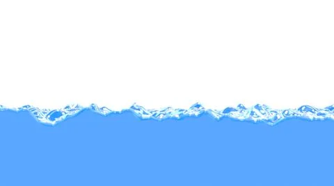 Realistic 3D illustration of the screen half filled with blue water 스톡 일러스트