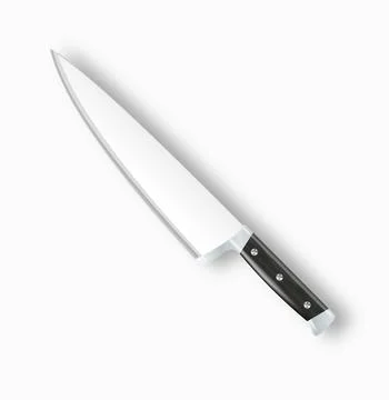 Realistic 3D kitchen knife meat cleaver types of cutlery for cooking. Kitchen Stock Illustration