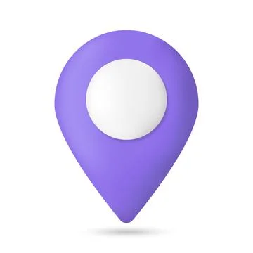 Realistic 3d map pin pointer icon Illustrazione stock