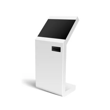 Realistic 3D Payment Terminal, ATM, POS Mock Up Illustrazione stock