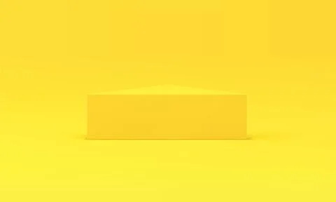 Realistic 3d podium triangle yellow geometric platform for product commerci.. Stock Illustration