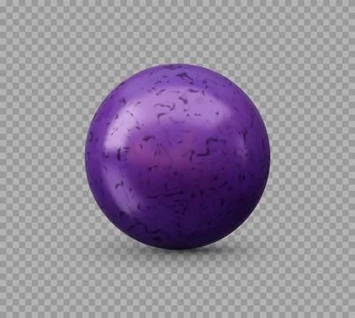 Realistic 3D purple marble material ball Stock Illustration