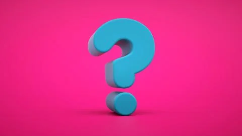 Realistic 3D question mark. Have a question, FAQ and QA. question sign Illustrazione stock