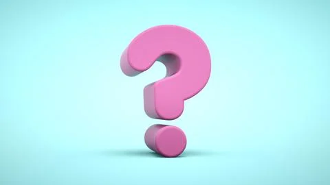 Realistic 3D question mark. Have a question, FAQ and QA. question sign Illustrazione stock