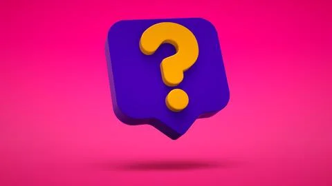 Realistic 3D question mark on speech bubble. Have a question, FAQ and QA. q.. イラスト素材