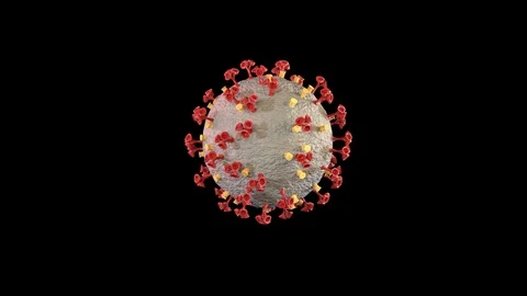 Realistic 3D Render  coronavirus  covid19 Stock Footage 126330147