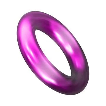 Realistic 3d render metallic color gradient geometric shapes objects elements Stock Illustration