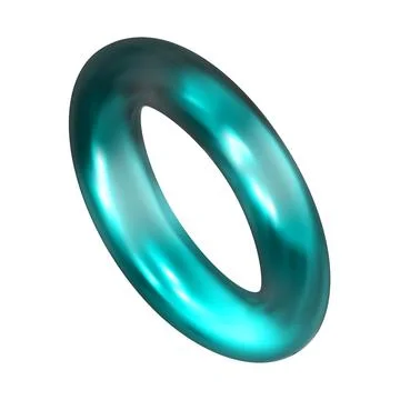 Realistic 3d render metallic color gradient geometric shapes objects elements Stock Illustration