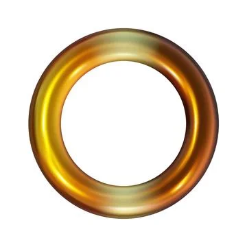 Realistic 3d render metallic color gradient geometric shapes objects elements Illustrazione stock