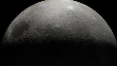 Realistic 3D render of moon, close up Stock Footage 273137013