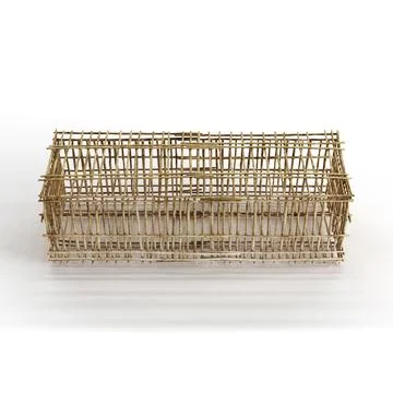 Realistic 3D render of an old, long and wooden crate Stock Illustration