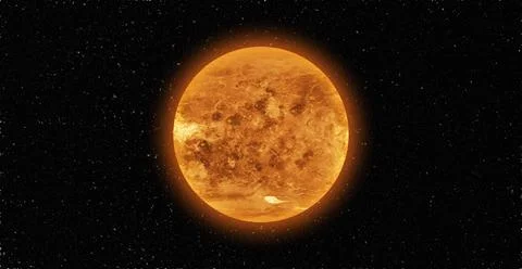 Realistic 3D render of Venus and stars. Stock Illustration
