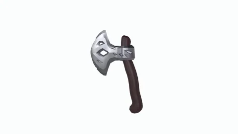 Realistic 3D rendering of an axe with detailed blade and handle design Stock-Footage 294476234