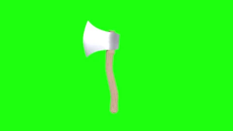 Realistic 3D rendering of an axe with a wooden handle Stock Footage 287882445