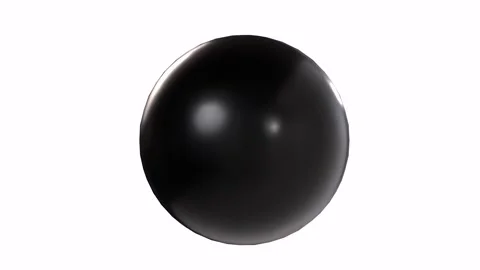 Realistic 3D rendering of a black bowling ball on a plain background Stock-Footage 285671173