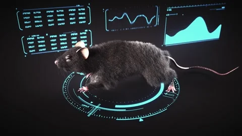 Realistic 3D Rendering of Black Rat with Detailed Fur and Whiskers Dark Bac.. Stock Footage 314067528