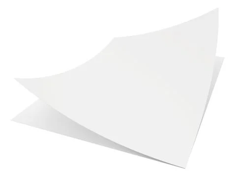 Realistic 3D rendering of blank white sheets paper Stock Illustration