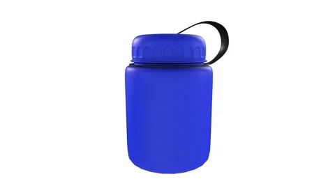 Realistic 3D rendering of a blue water bottle on a white background Stock-Footage 285354825