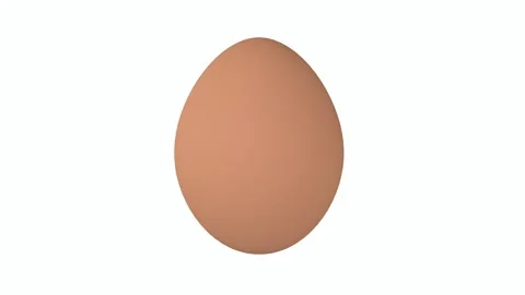 Realistic 3D rendering of a brown egg on a plain background Stock Footage 286148226
