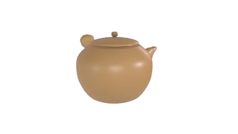 Realistic 3D rendering of a classic teapot in a minimalistic setting Stock-Footage 285061120