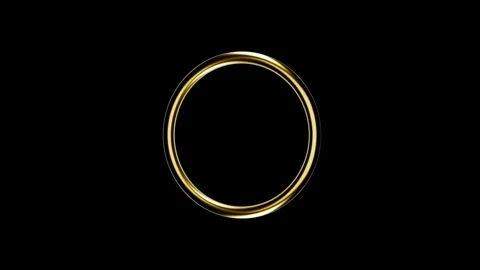Realistic 3D rendering of a golden wedding ring spinning loop Stock Footage 340245043
