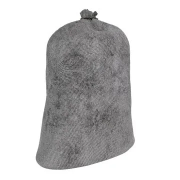 Realistic 3D rendering of a gray fabric bag with textured surface Stock Photos