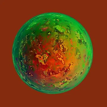 Realistic 3d rendering of a planet - abstract Stock Illustration