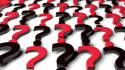 Realistic 3D Rendering question mark. Question sign. Video background Stock Footage 306320510