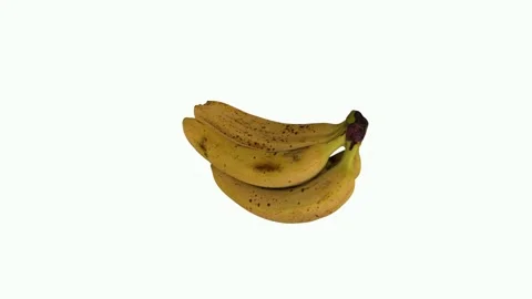 Realistic 3d rendering of ripe bananas with organic texture details Stock Footage 303859475