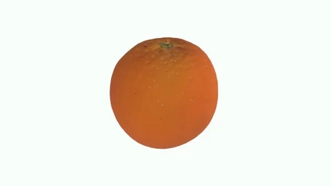Realistic 3d rendering of a ripe orange in clear background Stock-Footage 303859815