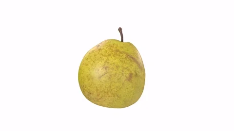 Realistic 3D rendering of a ripe yellow pear on a white background Stock-Footage 285924715