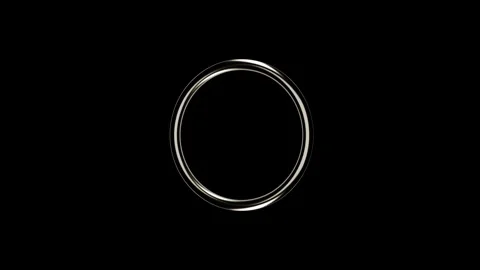 Realistic 3D rendering of a simple platinum wedding ring spinning loop Stock Footage 340245016