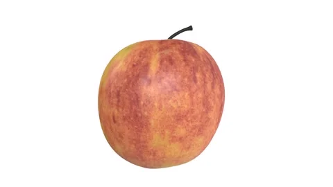 Realistic 3D rendering of a vibrant apple on a neutral background Stock-Footage 285671057