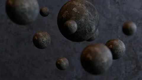 Realistic 3D Rock Stone Sphere Rotating 4K Seamless Loop Stock Footage 340451278