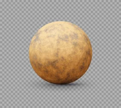 Realistic 3D sandstone material ball Stock Illustration