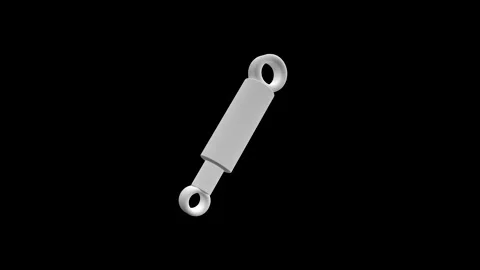 Realistic 3D Shock Absorber Model on Black Background with Metal Finish Vídeos de archivo 341921572