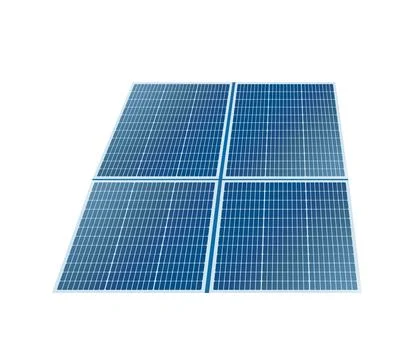 Realistic 3D solar panel energy photovoltaic module on transparent background Stock Illustration