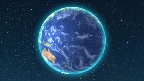 Realistic 3D Spinning Earth Stock-Footage 249379333
