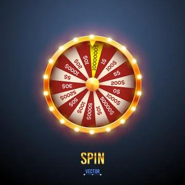 Realistic 3d spinning fortune Stock Illustration