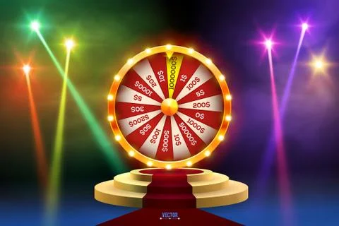 Realistic 3d spinning fortune Stock Illustration