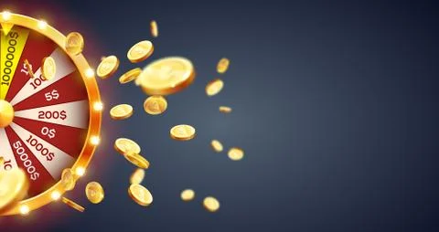 Realistic 3d spinning fortune Stock Illustration