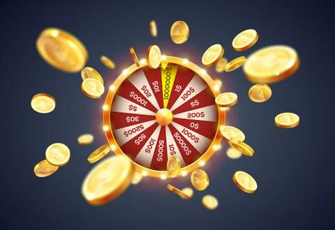 Realistic 3d spinning fortune Stock Illustration