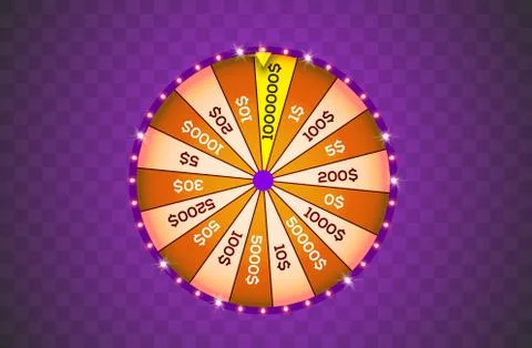 Realistic 3d spinning fortune Illustrazione stock