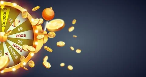 Realistic 3d spinning fortune Stock Illustration