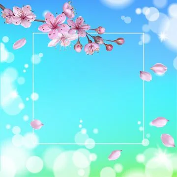 Realistic 3d spring sale script lettering web banner template. Color pink sakura Stock Illustration