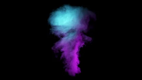Realistic 3d tornado animation. A natural storm scene with flashing neon light Stock Footage 273481534