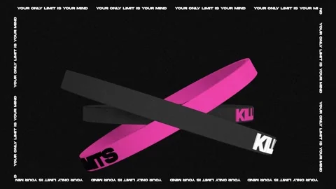 Realistic 3D Typography Loops in Brutalism Style with Text Bands. Stock Footage 323496969