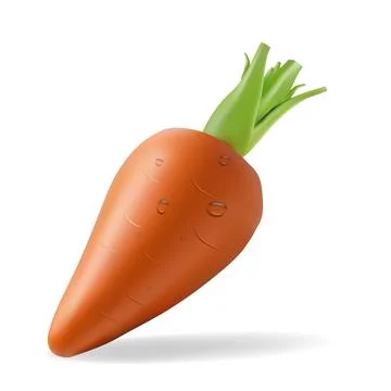 Realistic 3D vector illustration of carrot Stock Illustration