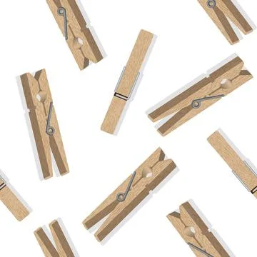 Realistic 3d vector seamless pattern. Realistic wooden photo clip, Stock Illustration
