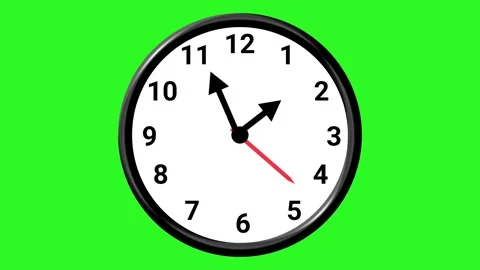 Realistic 3D wall clock with rapidly spinning hands in a seamless loop. Stock Footage 317967654